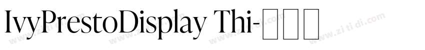 IvyPrestoDisplay Thi字体转换